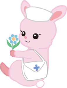 しろひげ在宅診療所のキャラクターうさこ